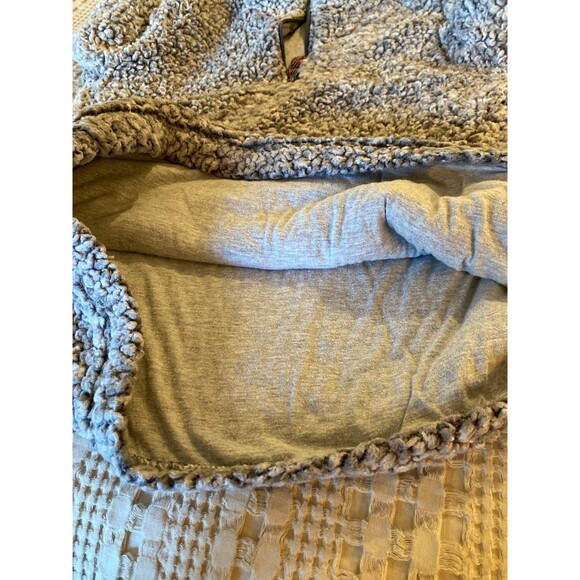 Weatherproof Jacket Vintage Lined Teddy Bear Pullover 1/4 Zip Grey Size Medium - Picture 11 of 11